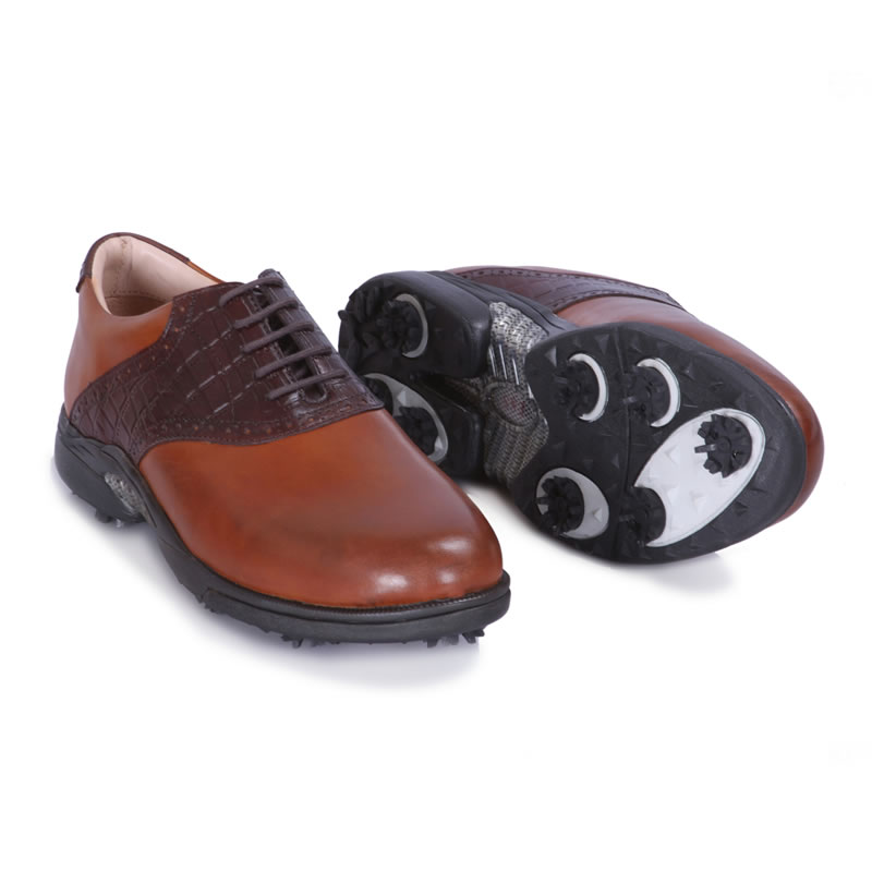 Tiger Tan/Brown Golf Shoe | East Star Shoes – ESS Shoes
